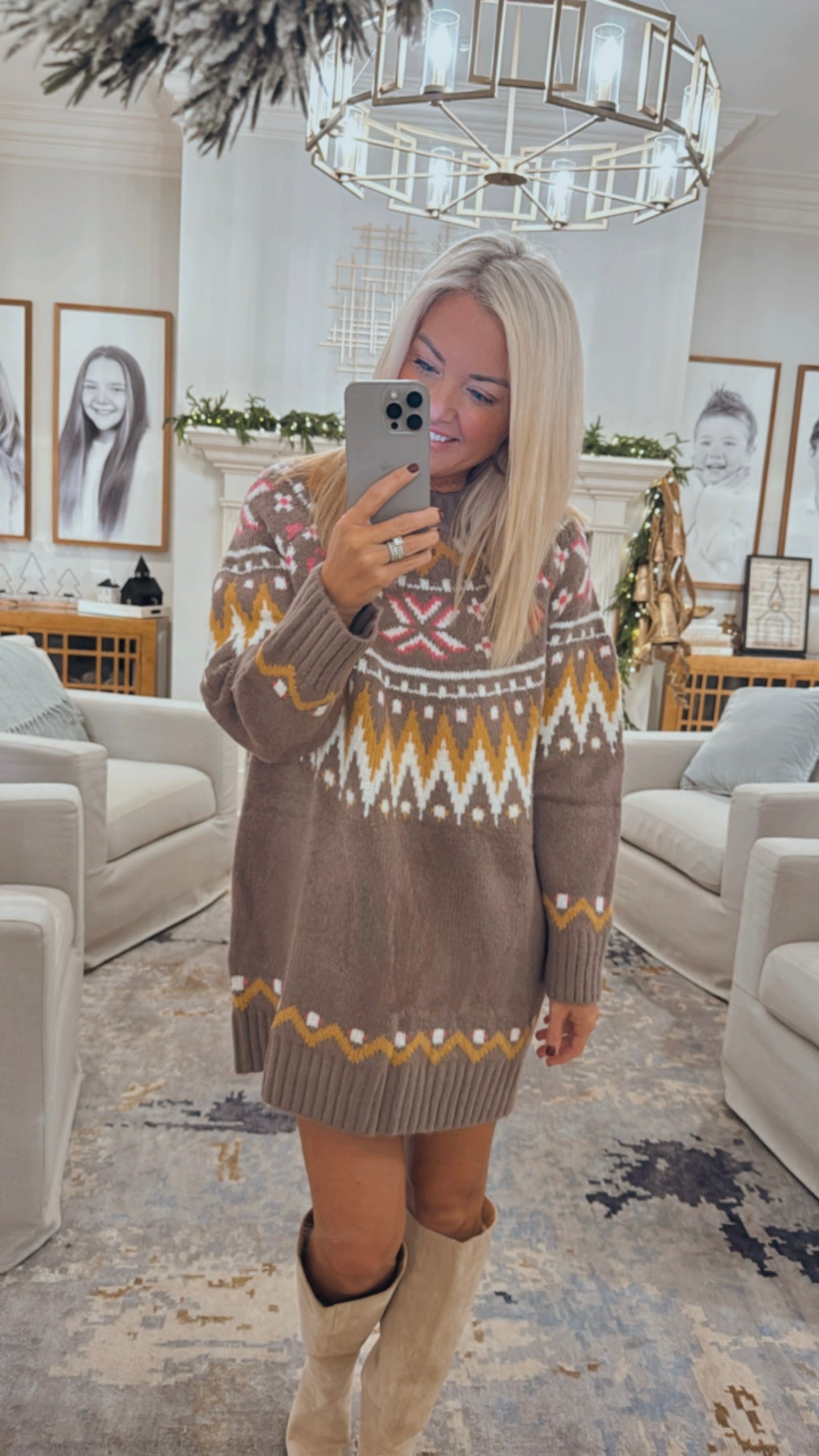 Fair Isle Sweater Dress