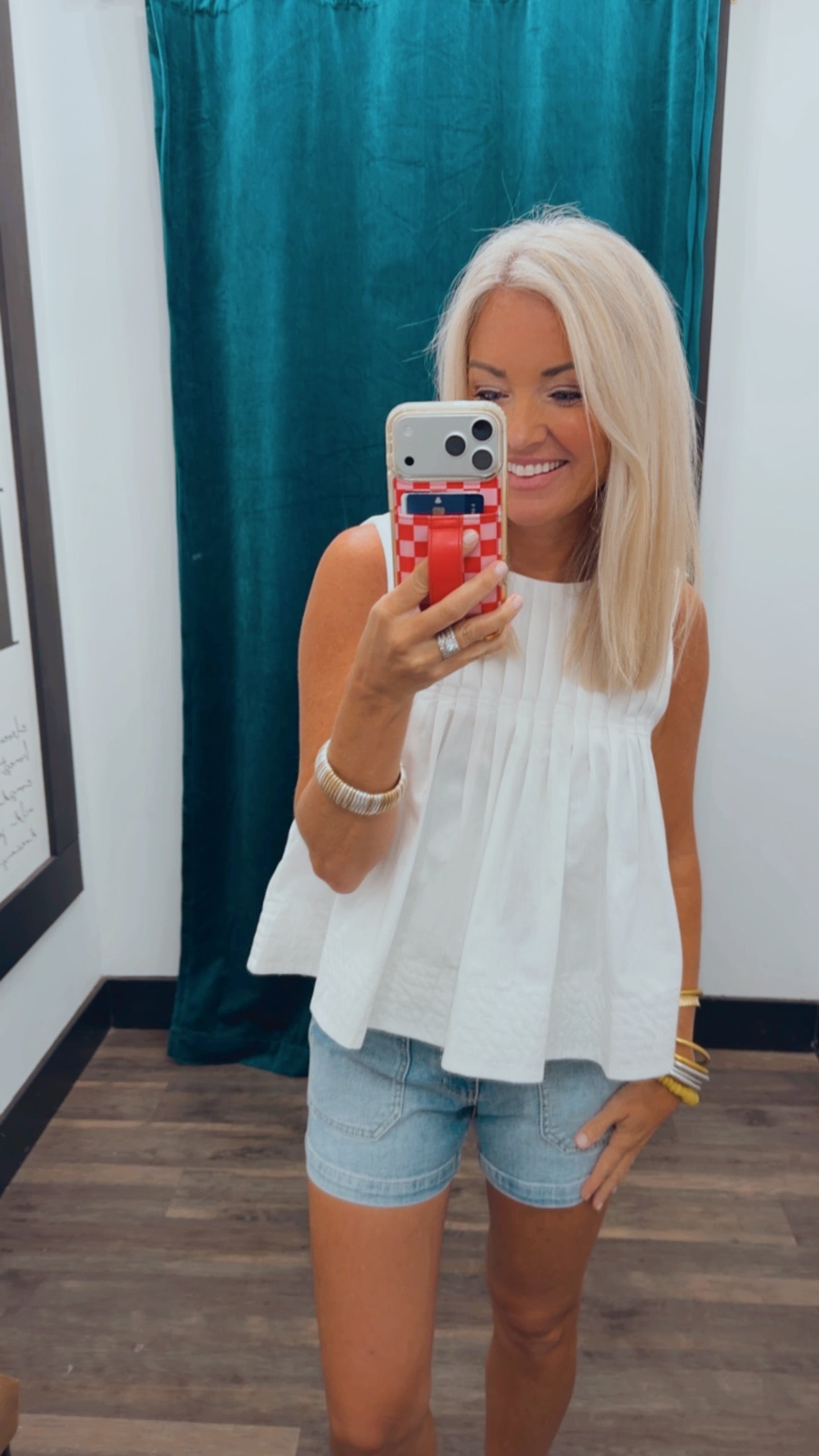 Pleated Detail Top