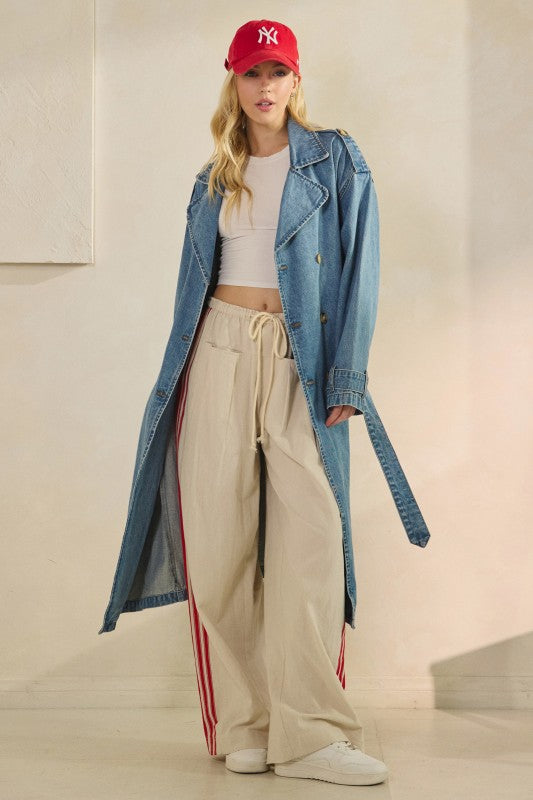 Denim Trench Coat