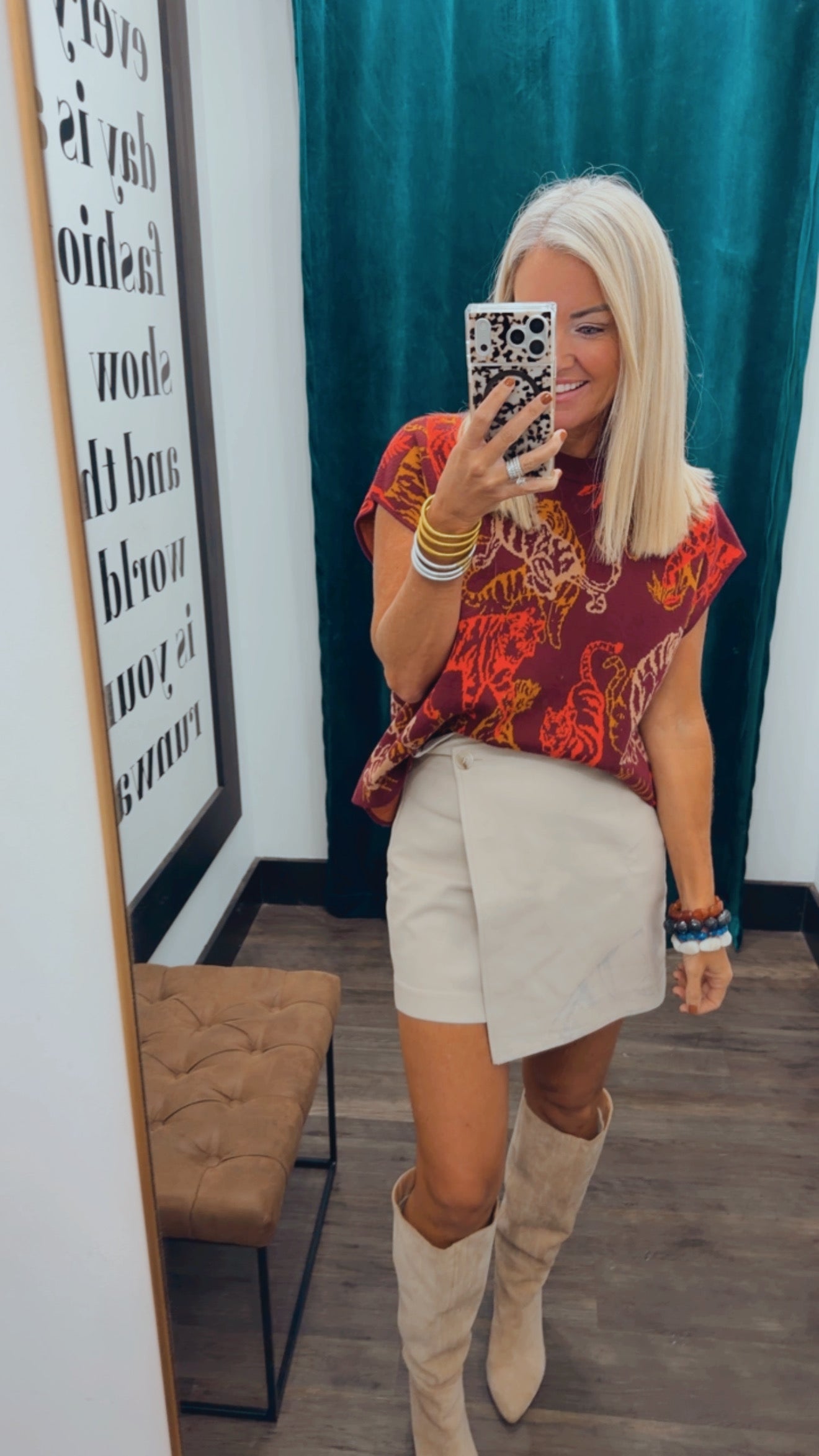 Tiger Cap Sleeve Sweater
