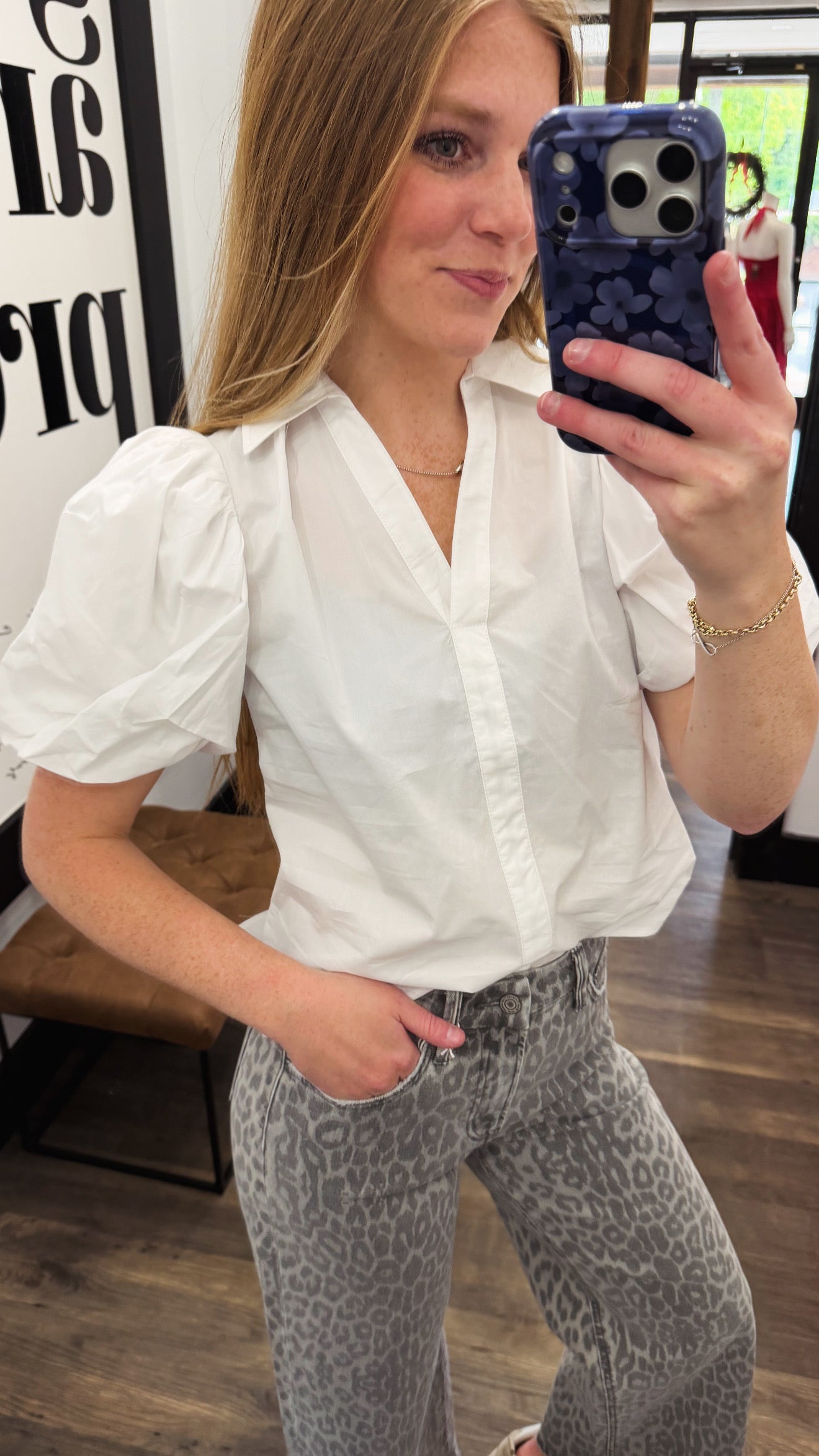 Bubble Sleeve Blouse