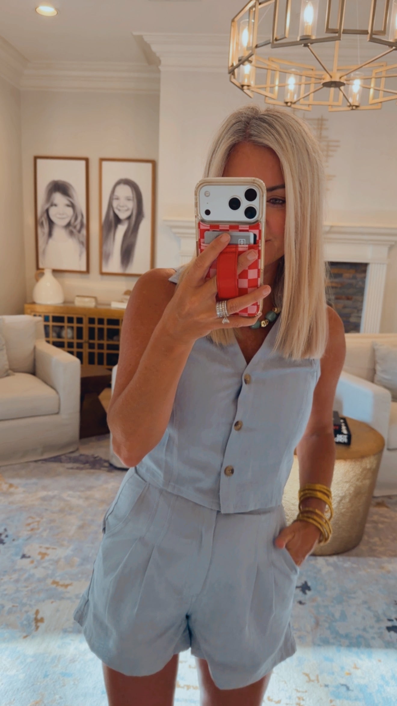Cropped Button Vest