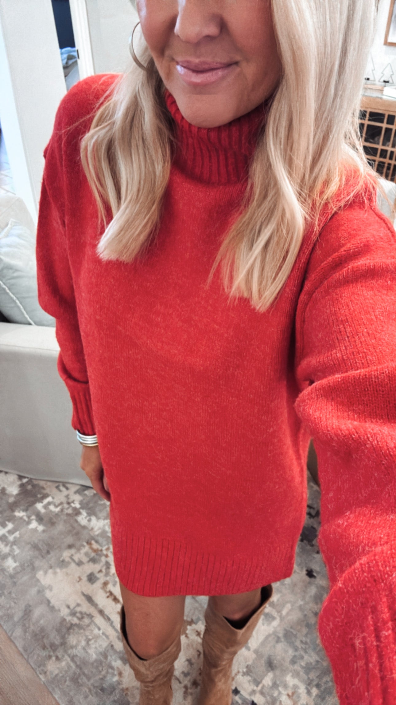 High Neck Mini Dress