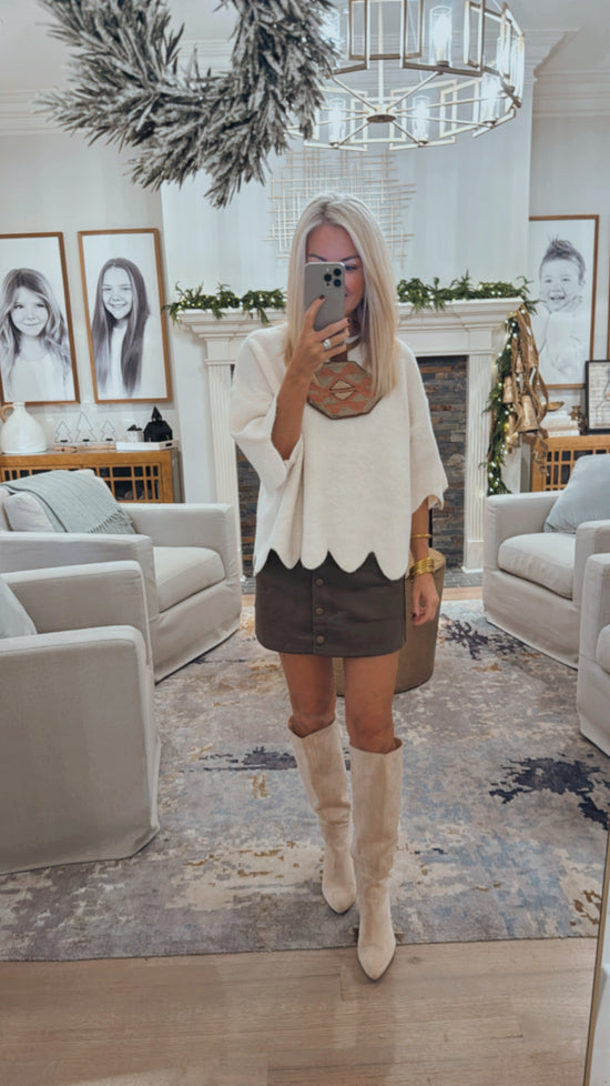 Faux Suede Skirt