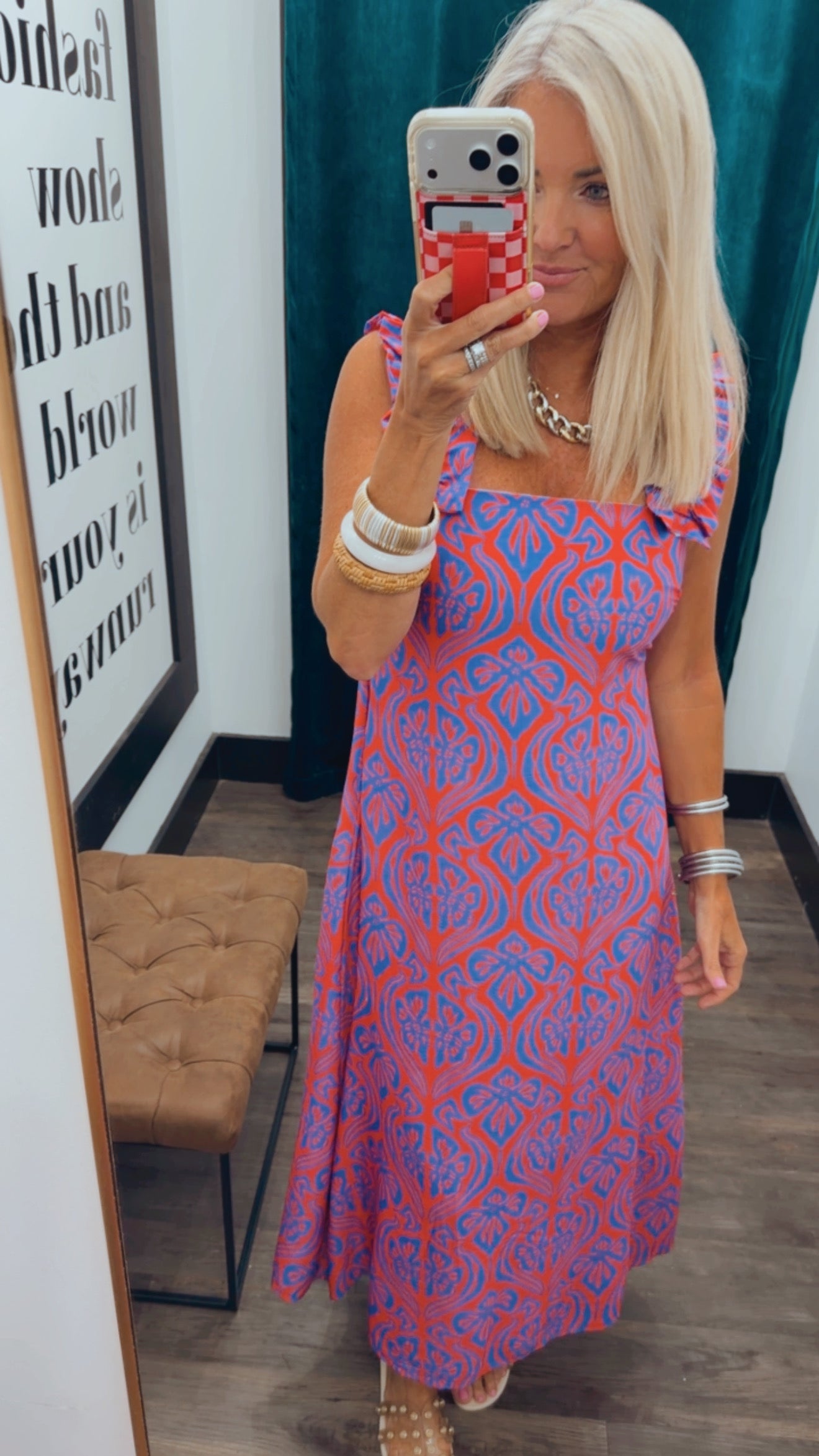 Geometric Print Midi