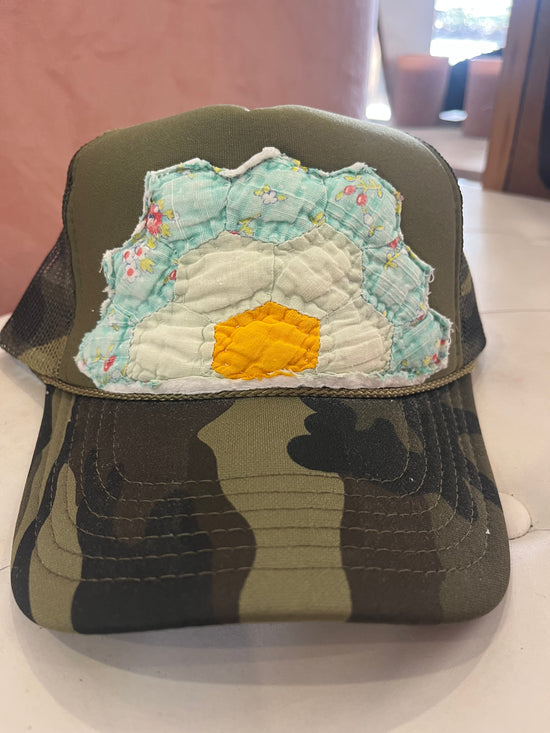Vintage Quilt Trucker Hat