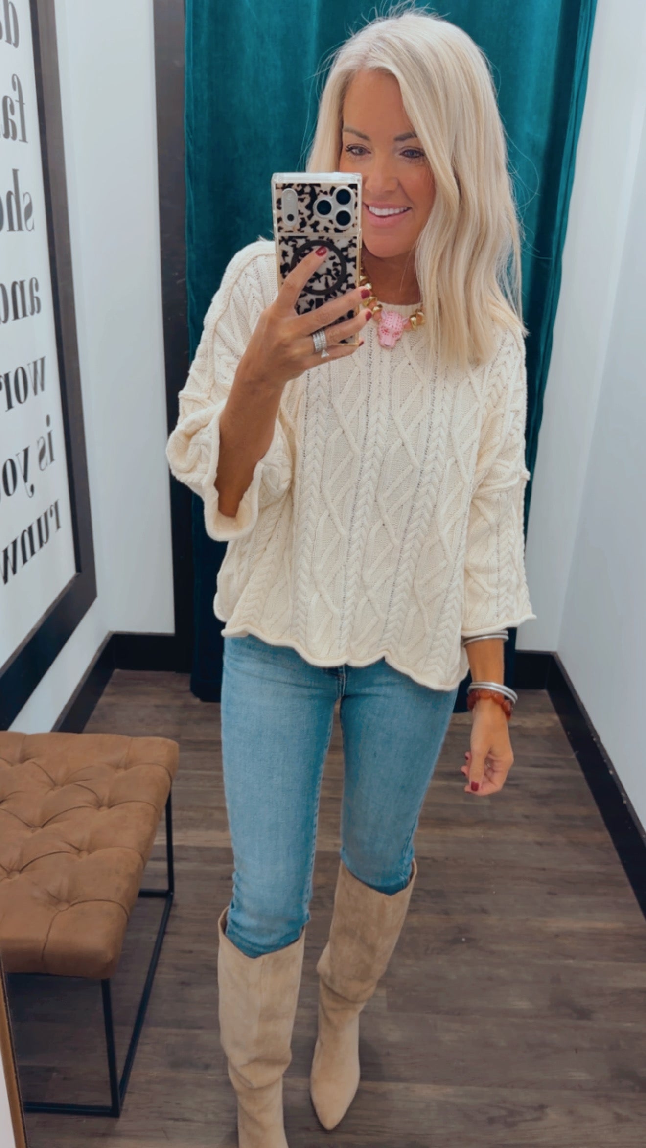 Bell Sleeve Knit Sweater