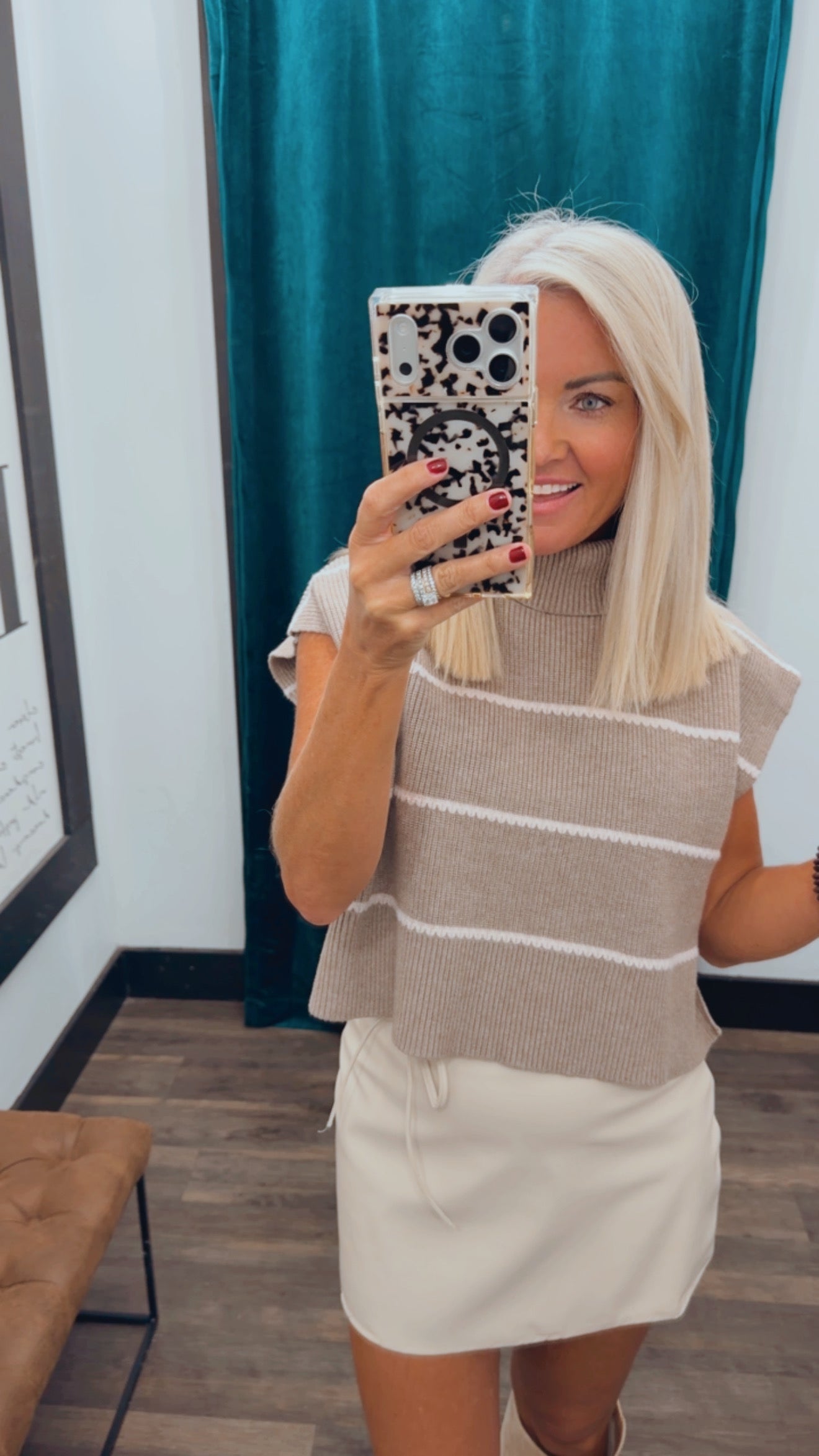 Turtleneck Crop Knit Sweater