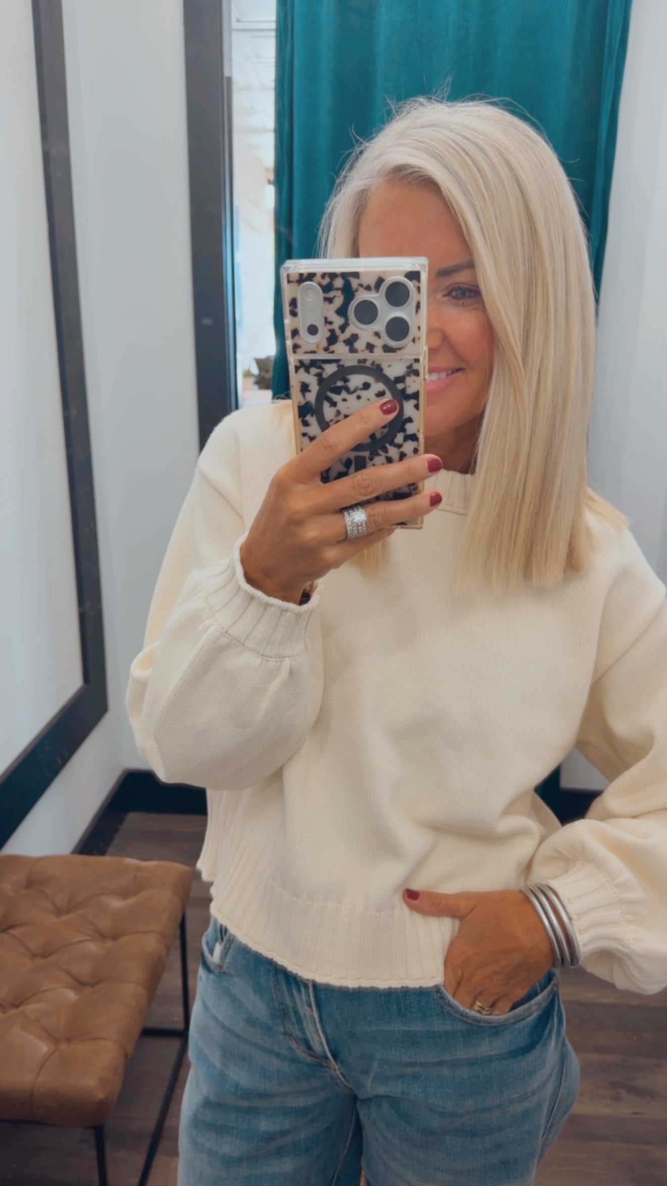 Cozy Cropped Knit Top
