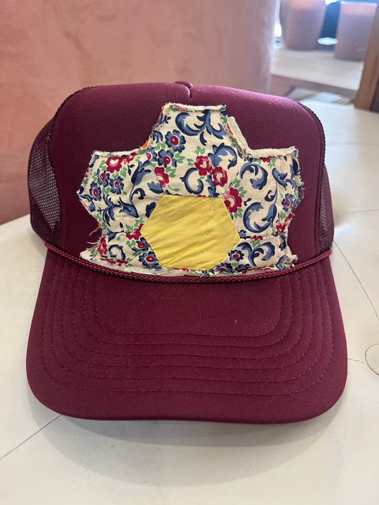 Vintage Quilt Trucker Hat
