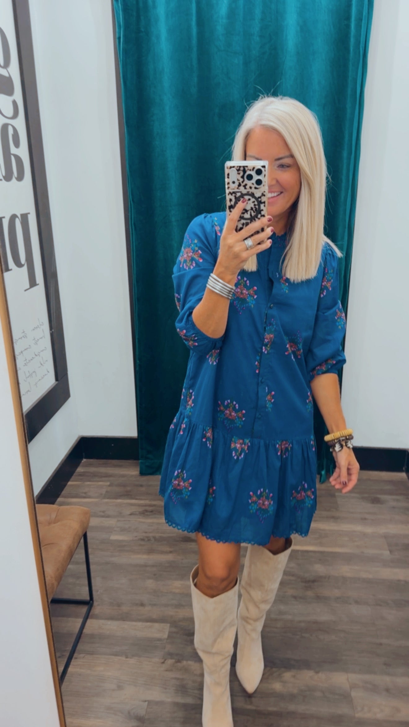 Bouquet Ruffle Mini Dress