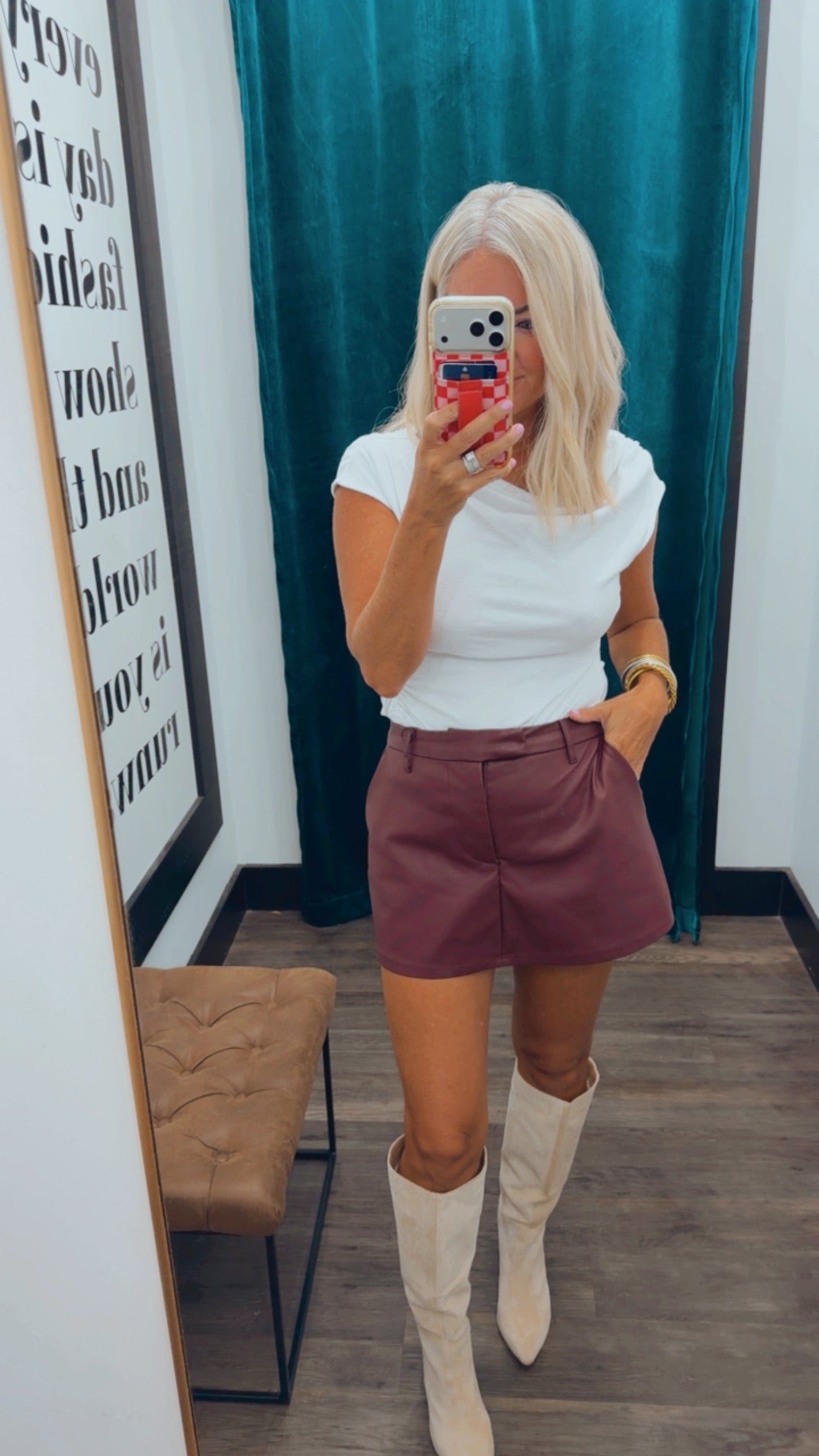 Washed Faux Skort