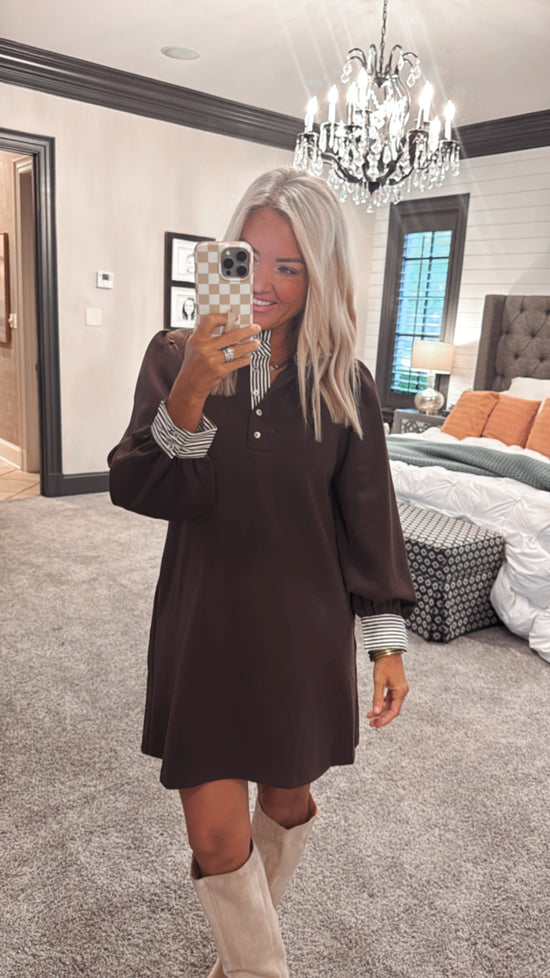 Lillian Stripe Shift Dress