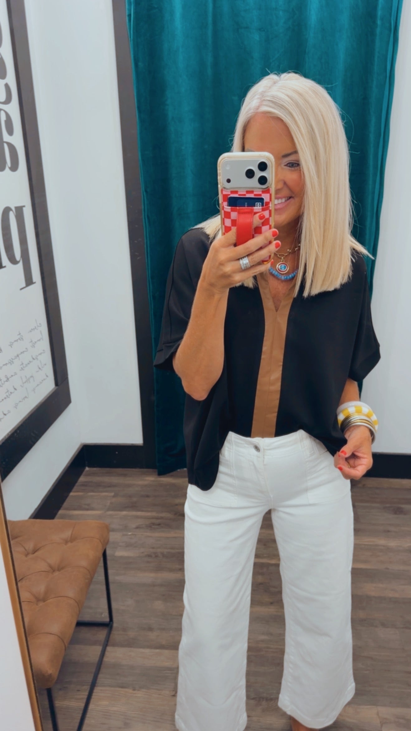 Faux Leather Top