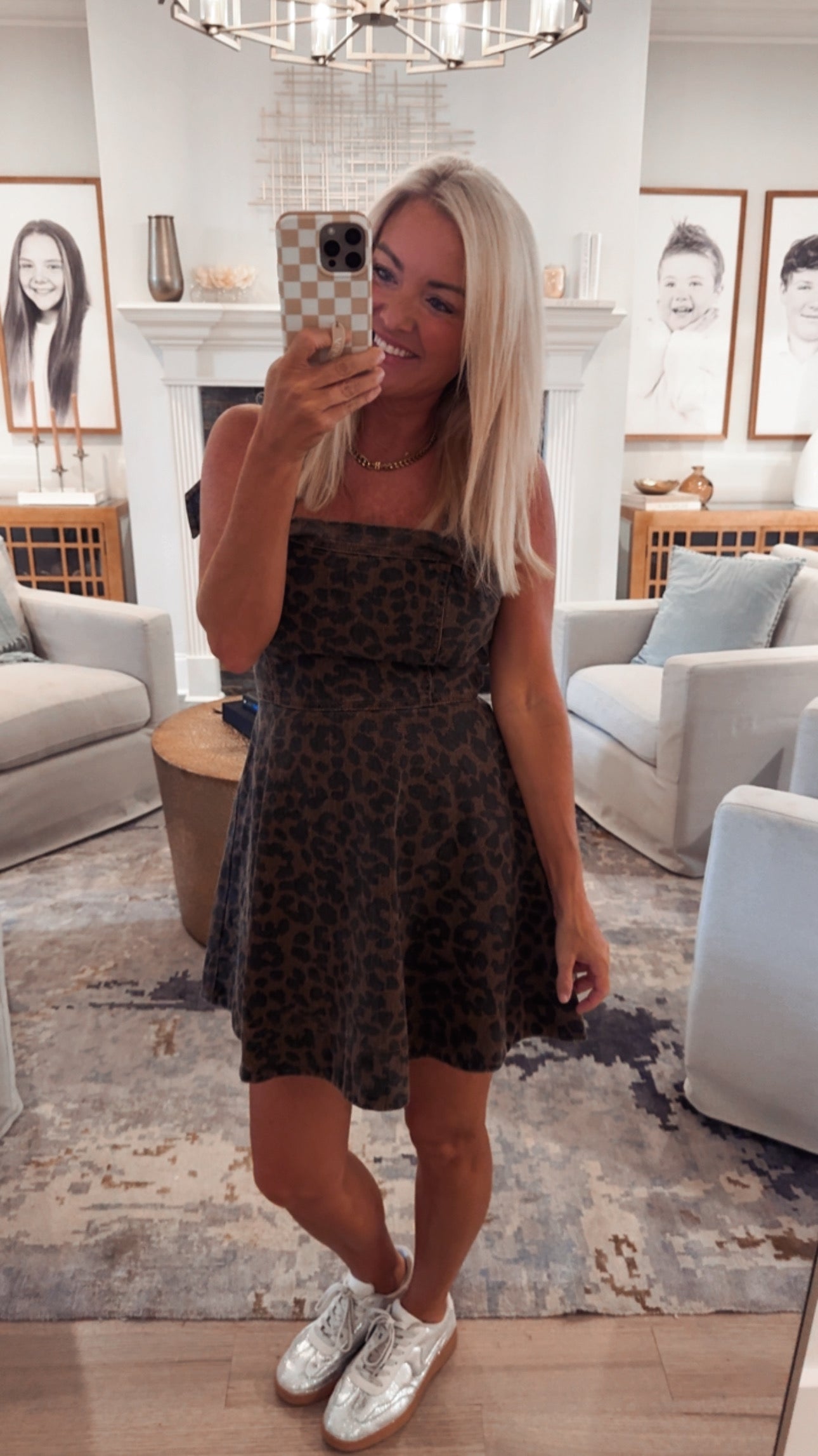 Vintage Wash Leopard Dress