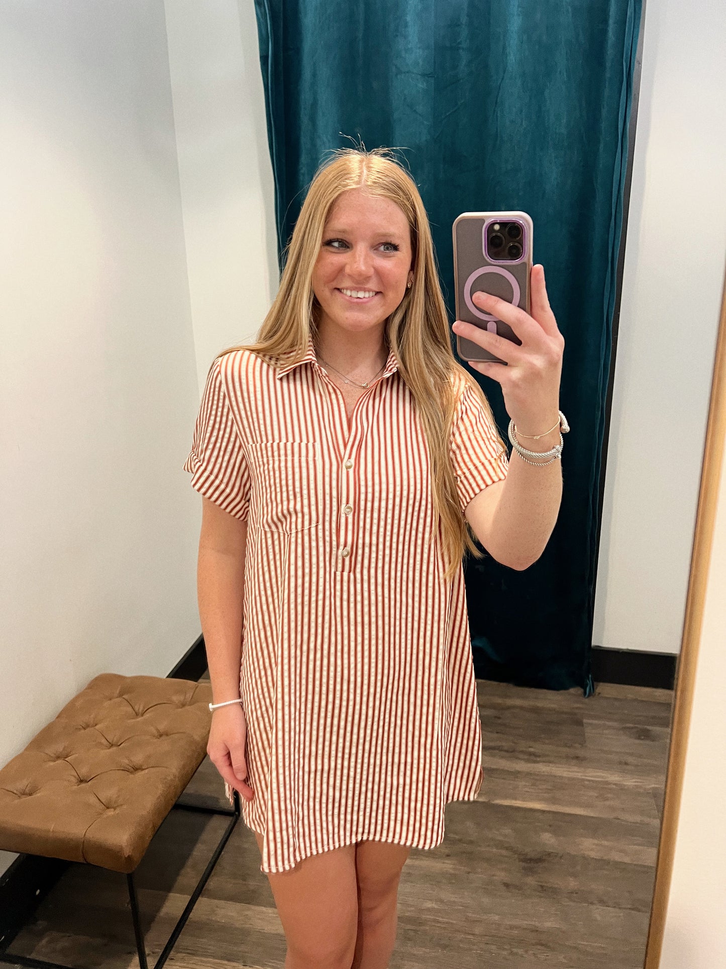 Striped Easy Mini Dress