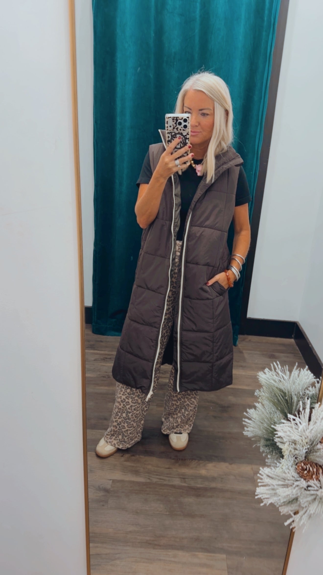 Quilted Long Puffer Vest