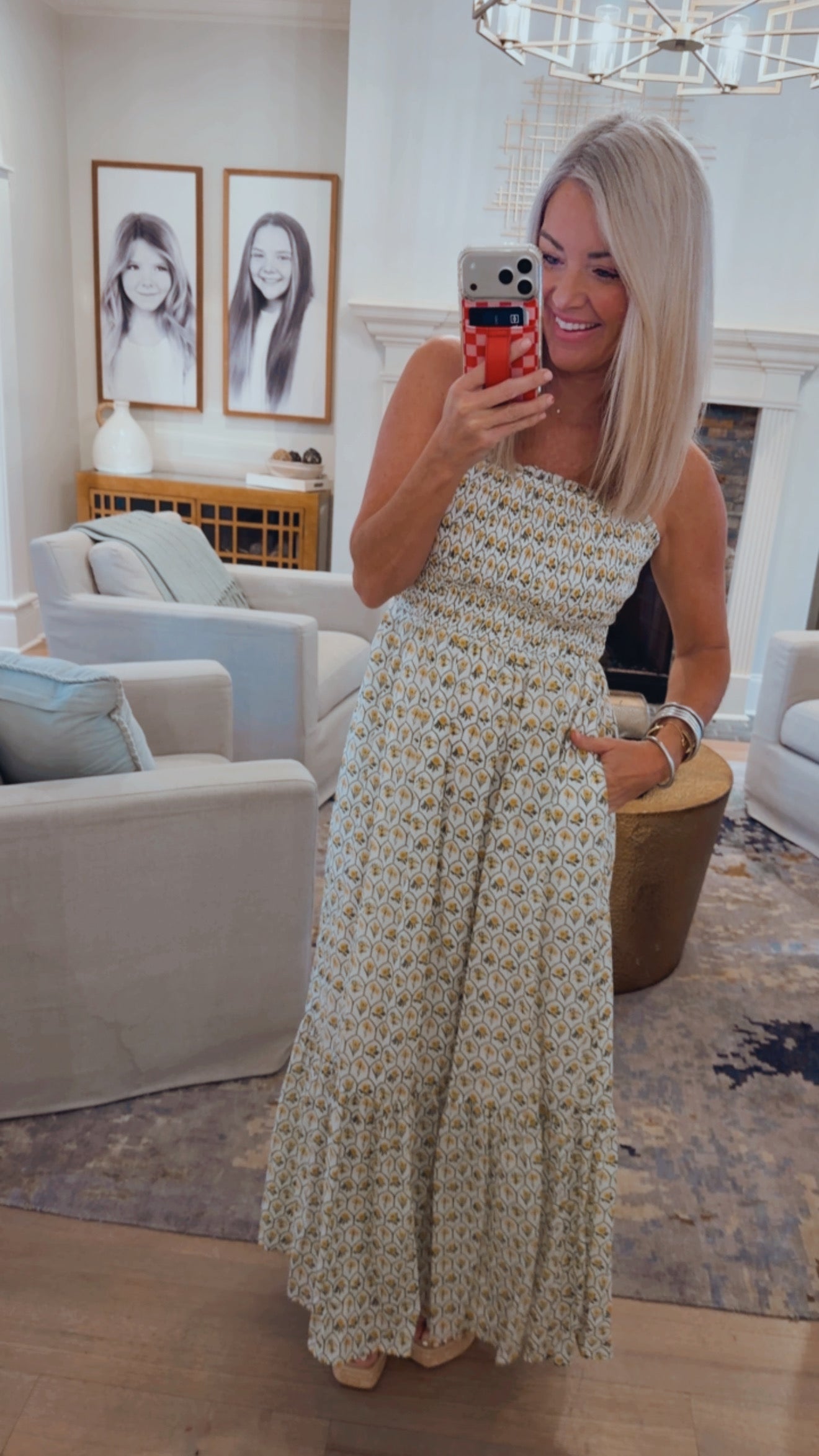 Trinny Medallion Tayla Smocked Maxi Dress