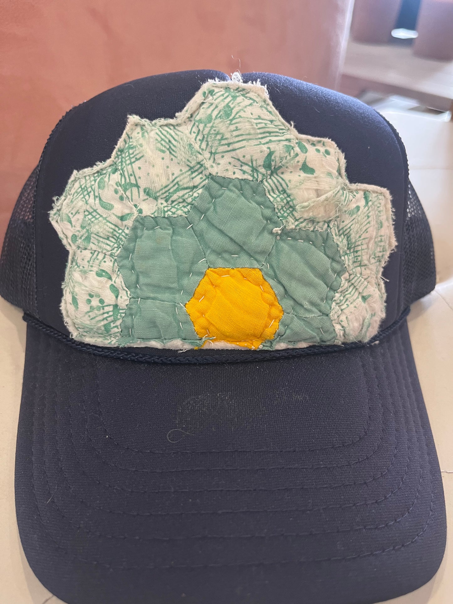 Vintage Quilt Trucker Hat