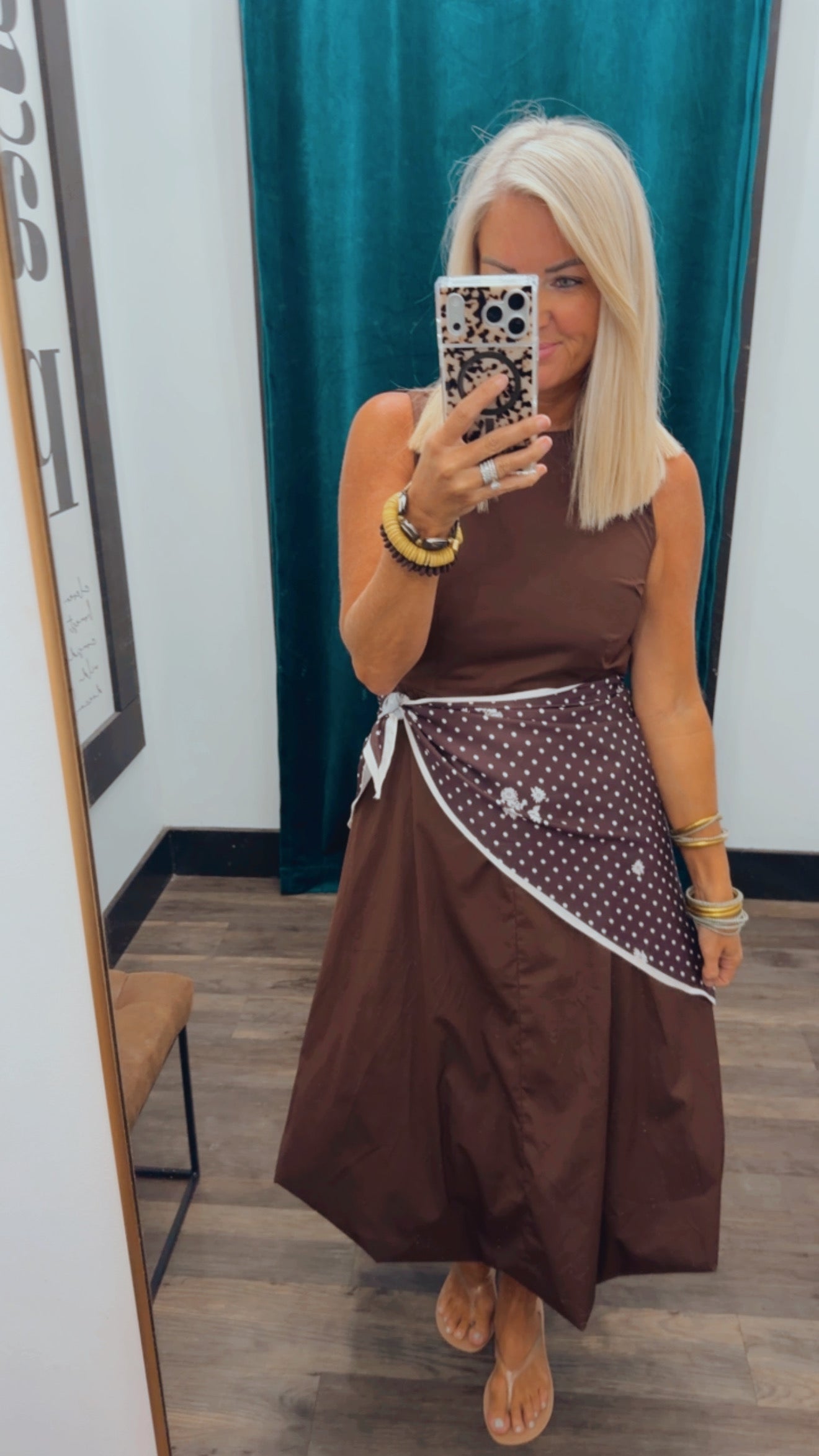 Solid Midi Dress