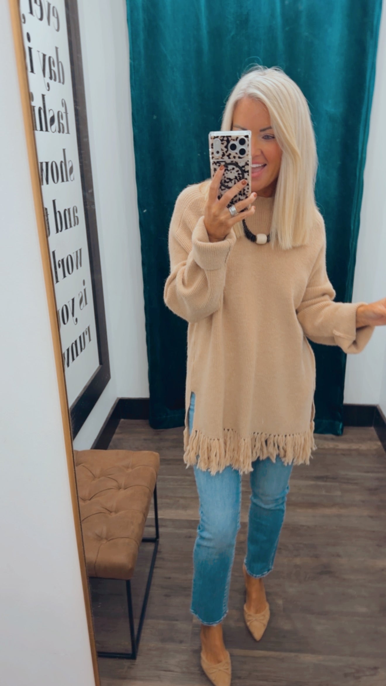 Fringe Hem Sweater