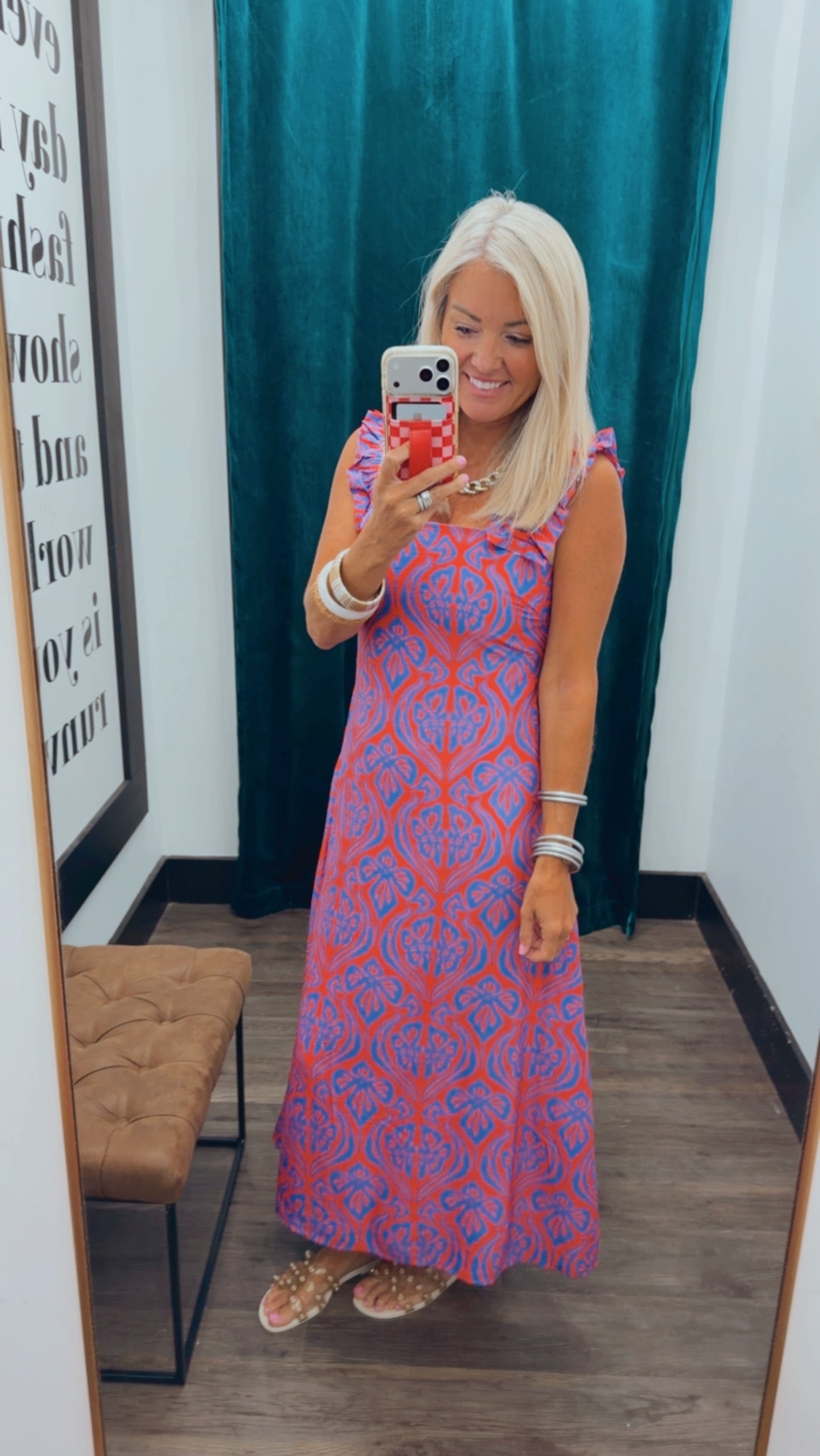 Geometric Print Midi