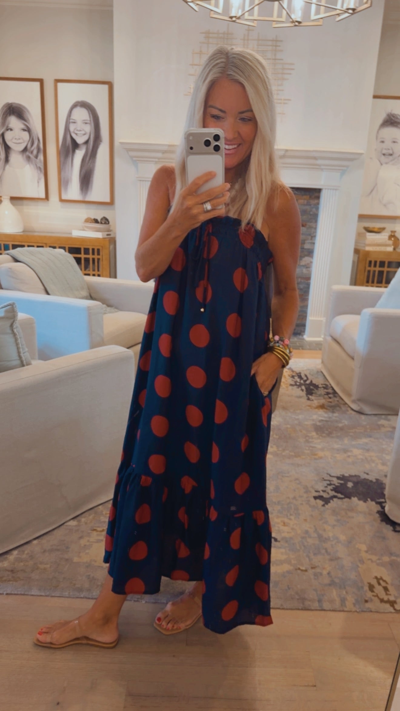 Polka Dot Midi Dress