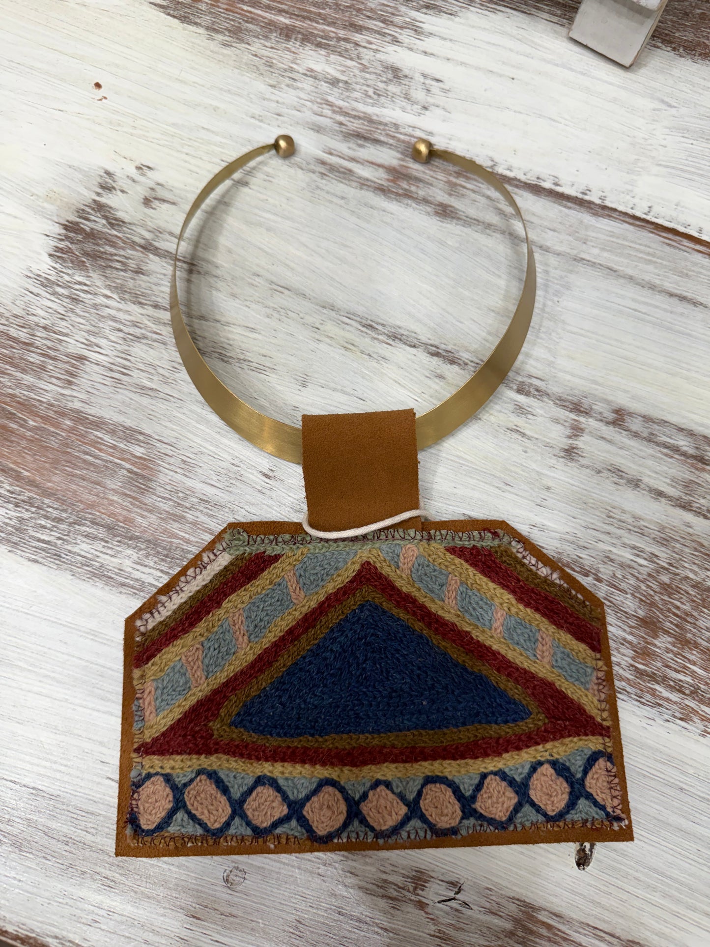 Turkish kilim pendant Necklace
