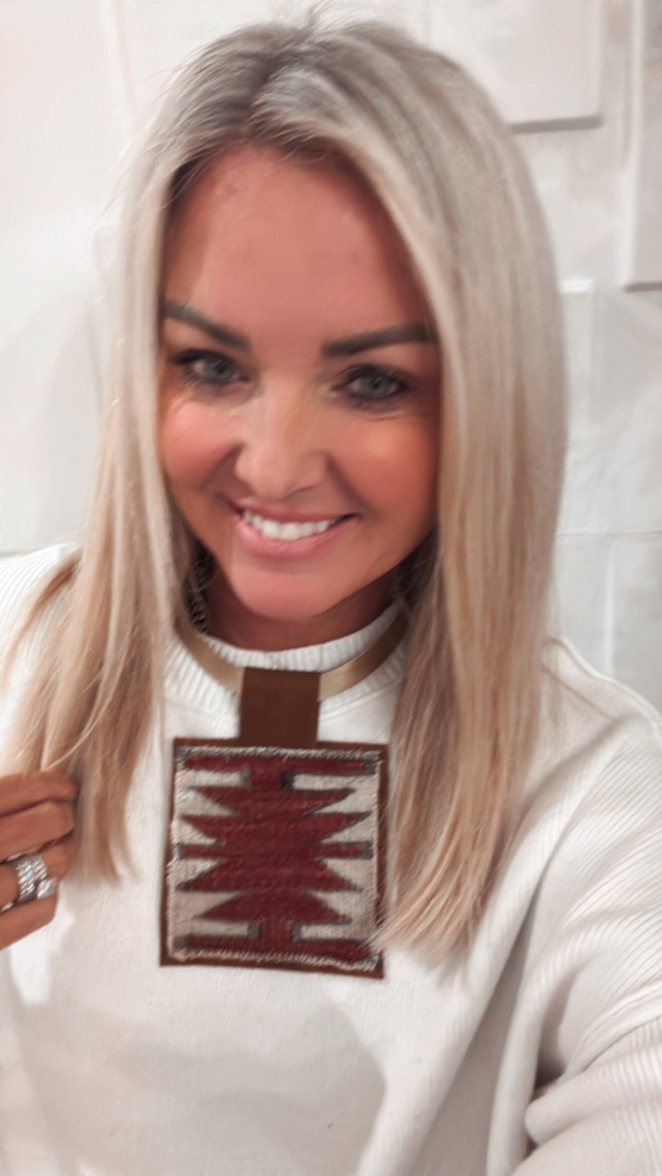 Turkish kilim pendant Necklace