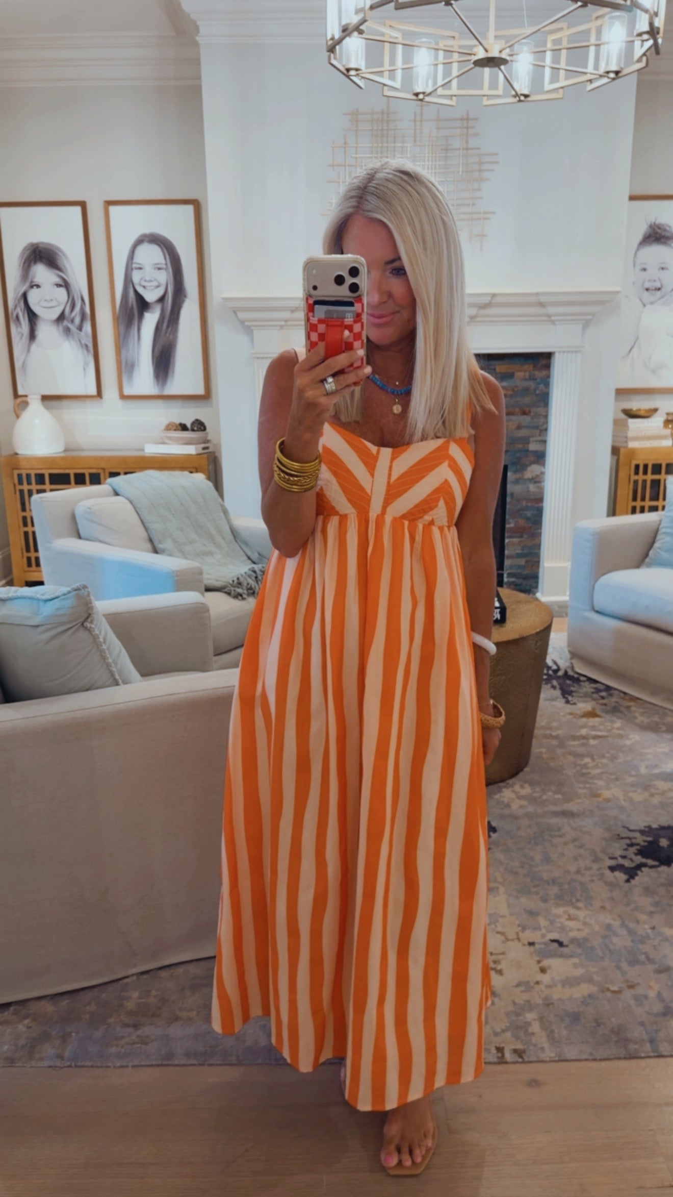 Stripe Midi Dress