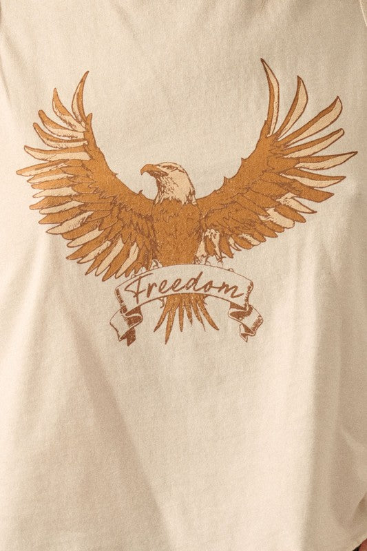 Freedom Flying Eagle Vintage Graphic Tank Top