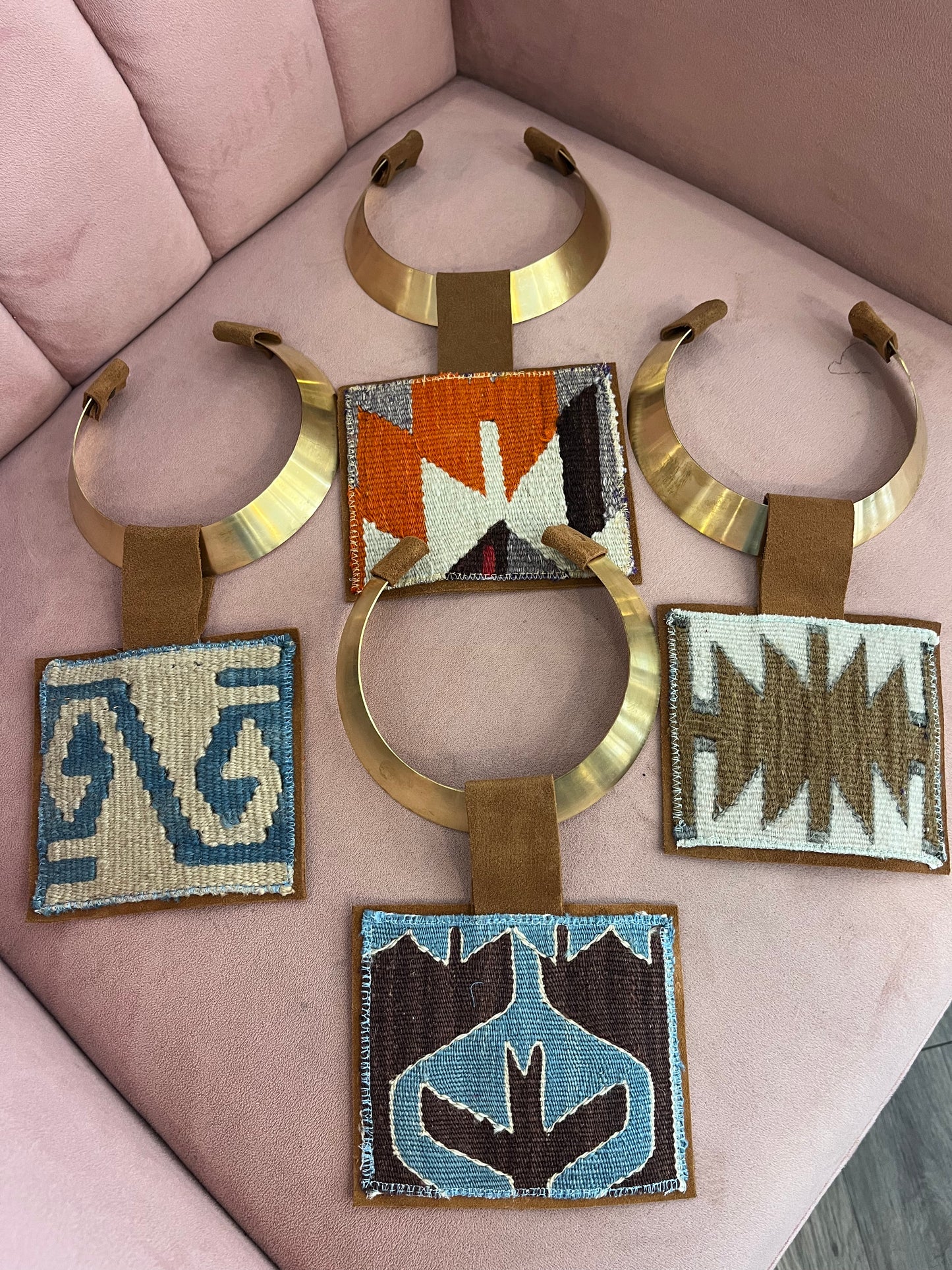 Turkish kilim pendant Necklace