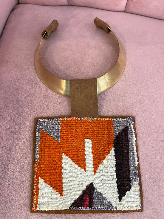Turkish kilim pendant Necklace