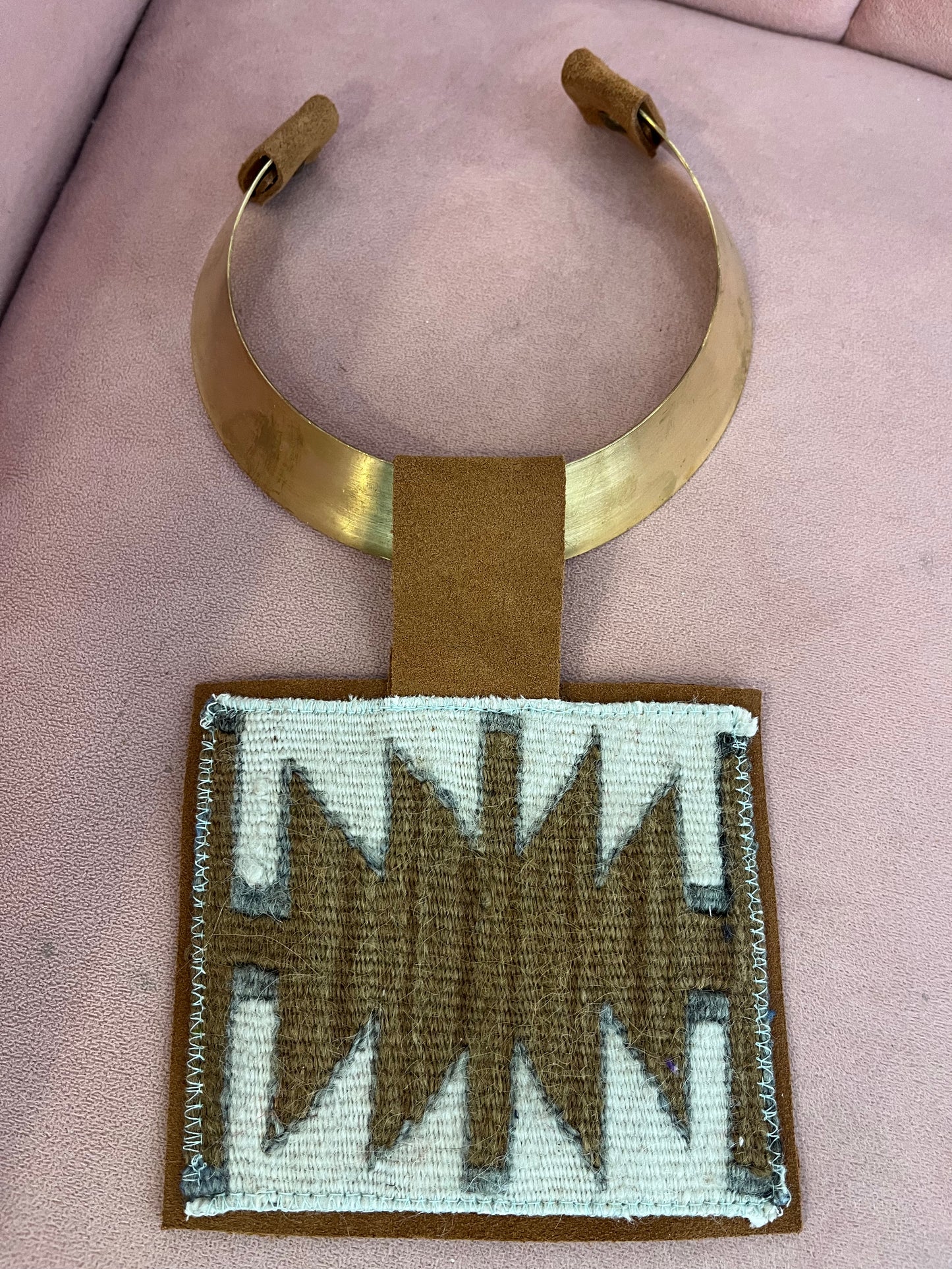 Turkish kilim pendant Necklace