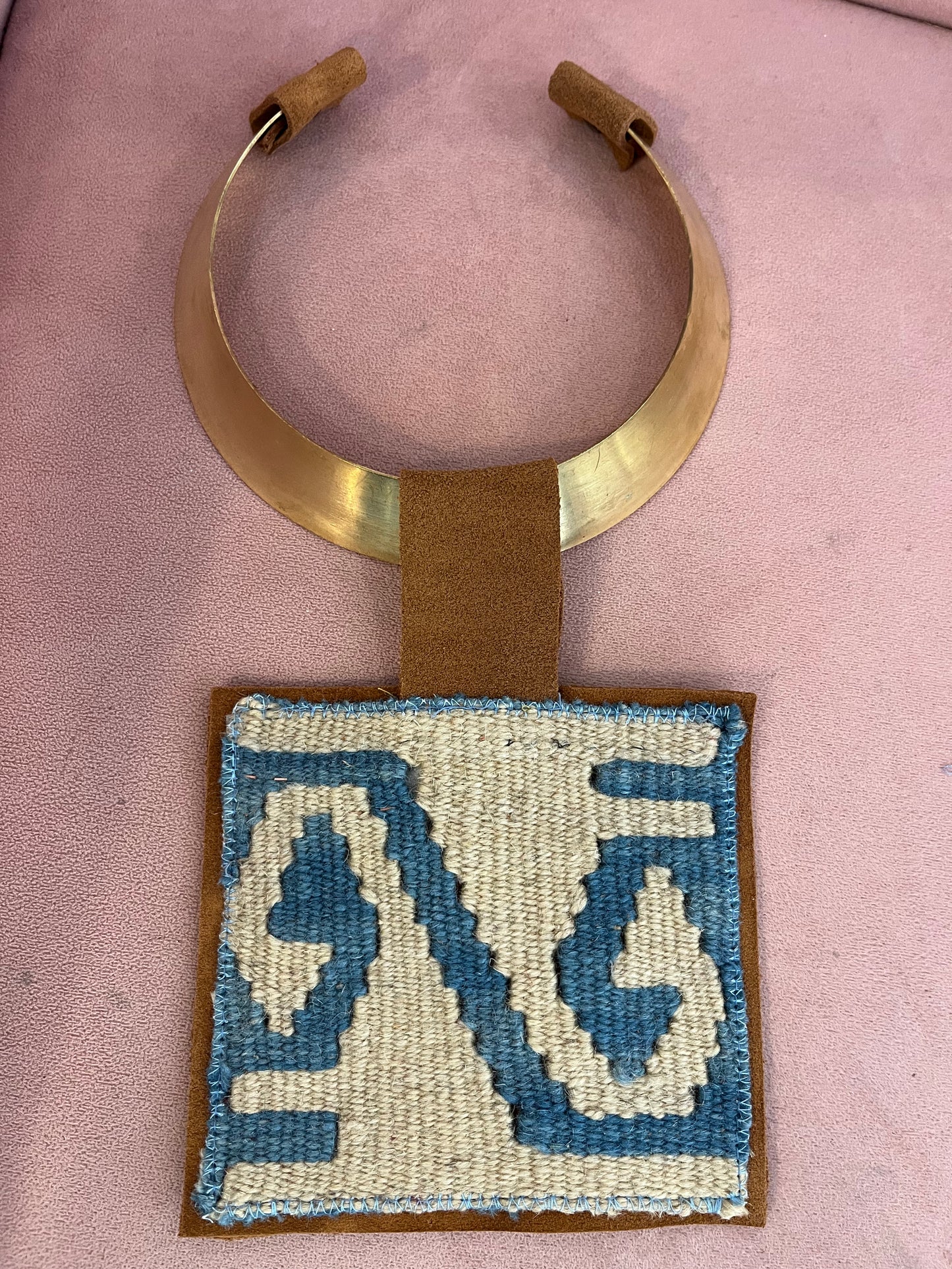 Turkish kilim pendant Necklace