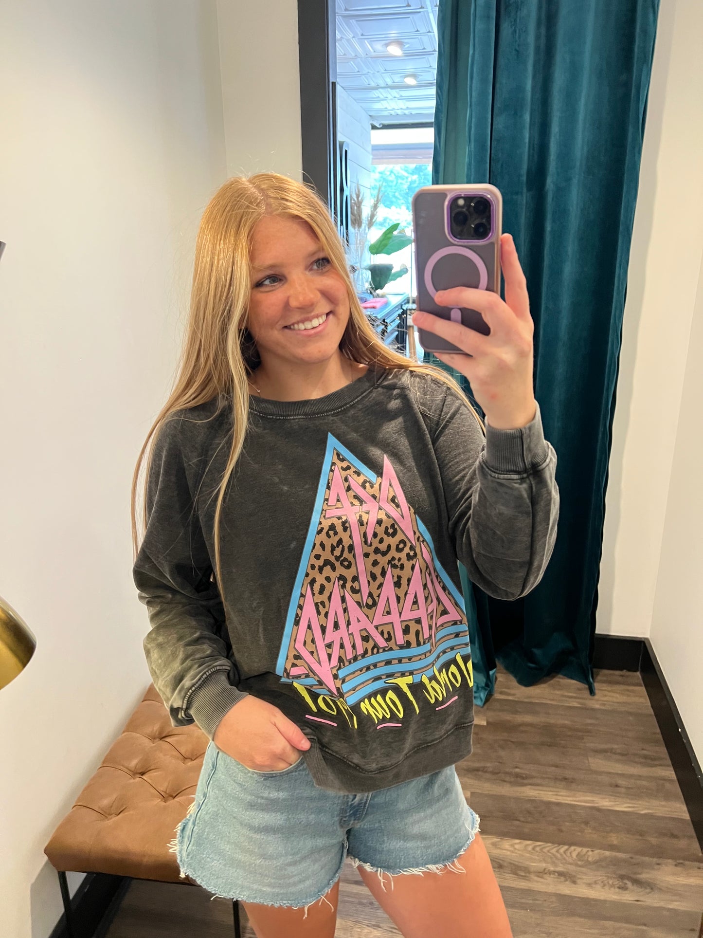 Def Leppard World Tour Ls Burnout Sweatshirt