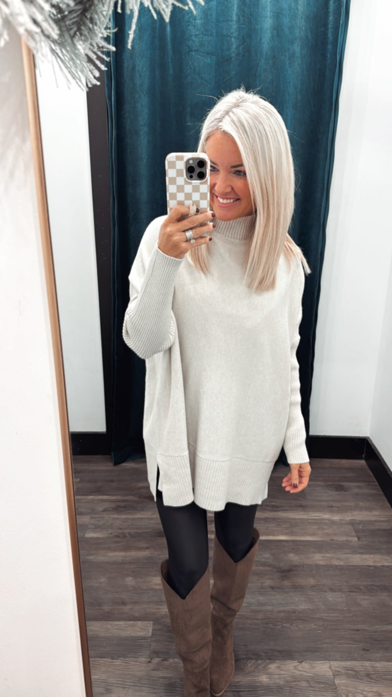 Oversized Mock Neck Sweater