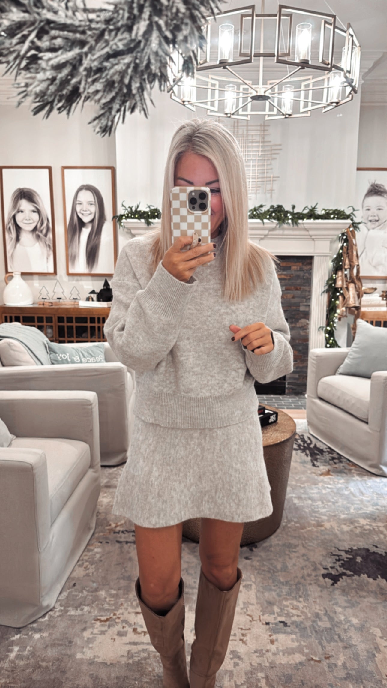 Flared Mini Skirt Set