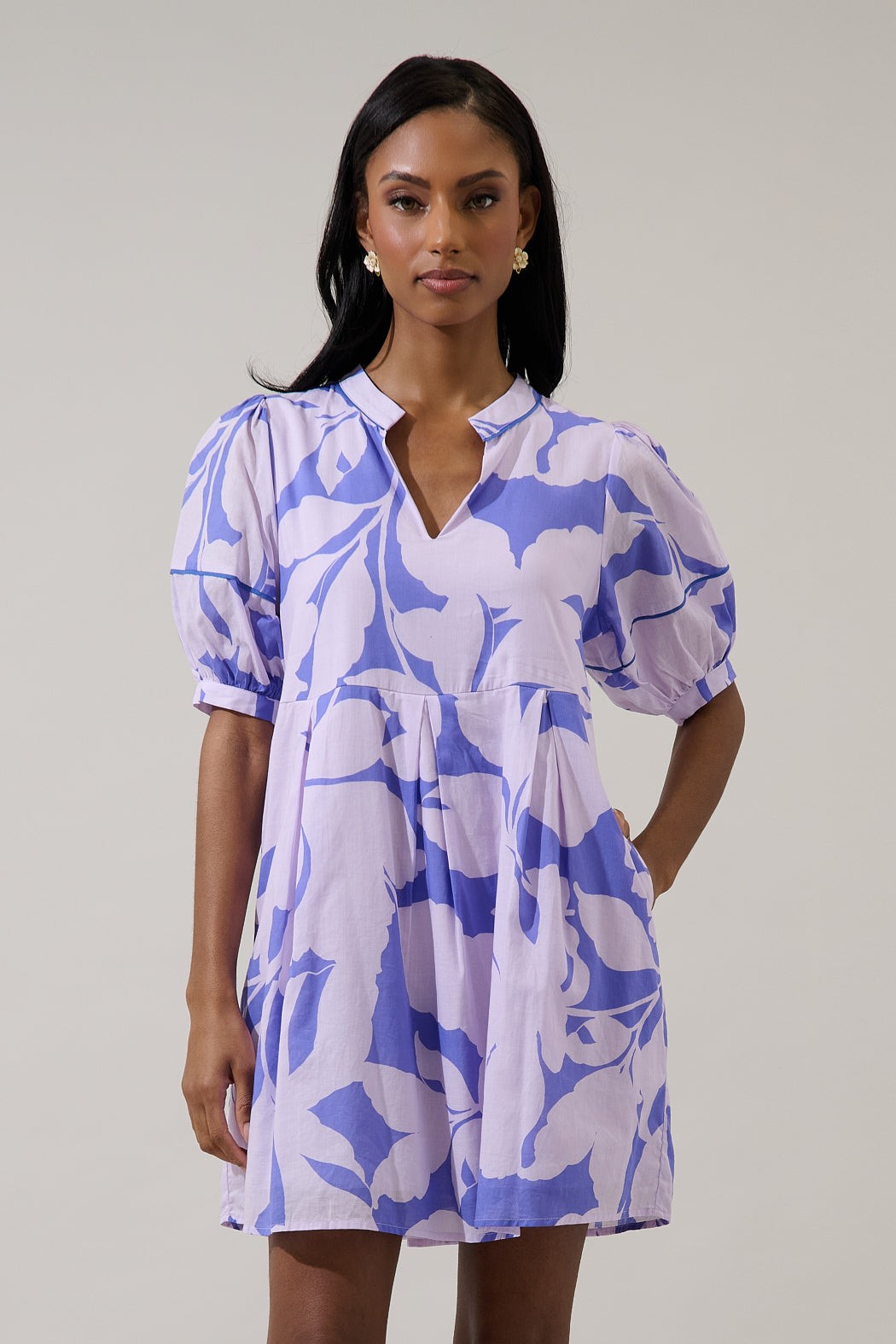 Nataly Floral Fawna Shift Mini Dress