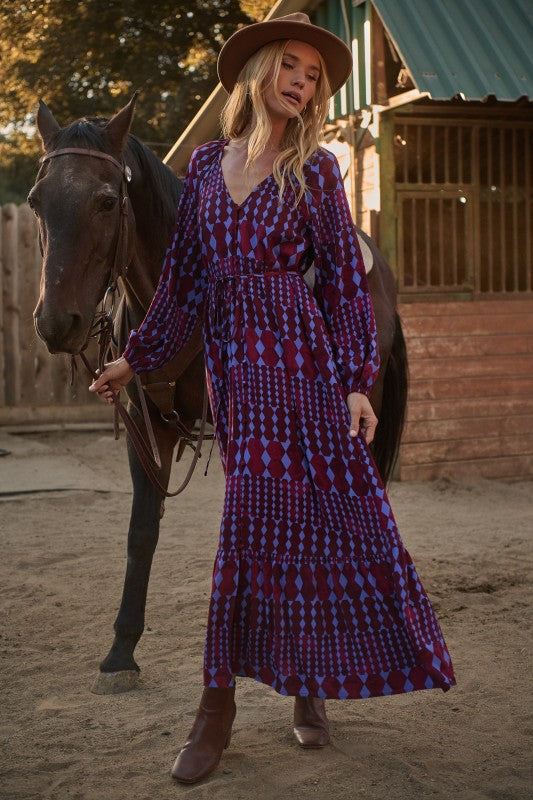 Ramsay Abstract Maxi Dress