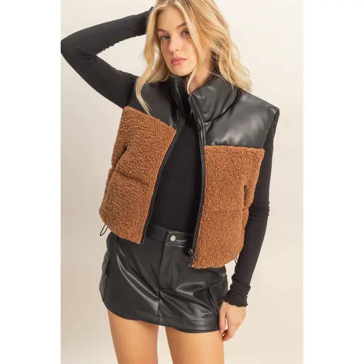 Sherpa Pu Puffer Vest