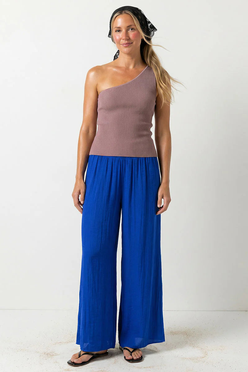 Smocked Waist Palazzo Pant