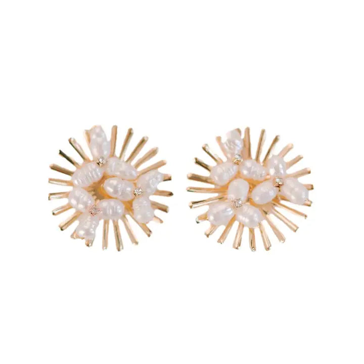 Sunburst Statement Stud Earrings