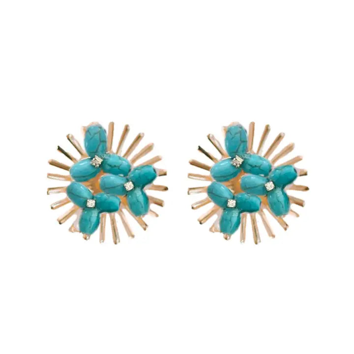 Sunburst Statement Stud Earrings