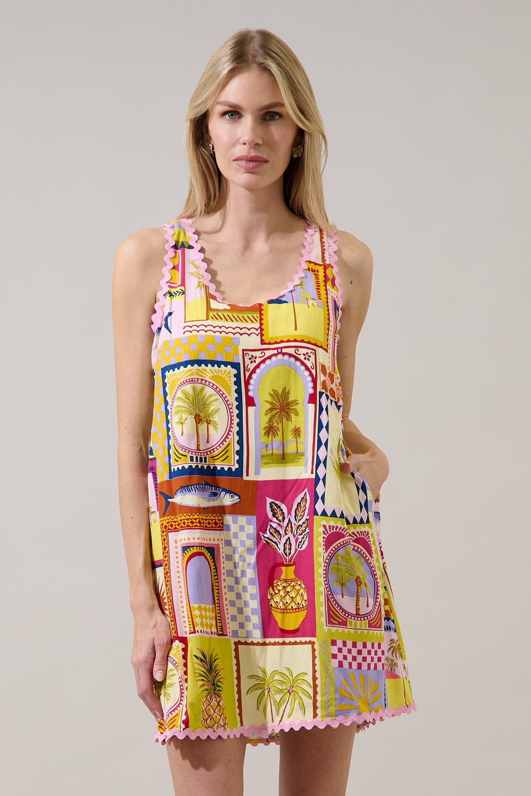 Talmar Postcard Auriel Shift Mini Dress