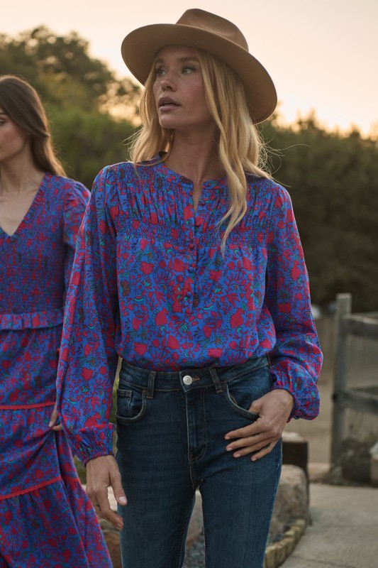 Tanya Floral Smocked Top