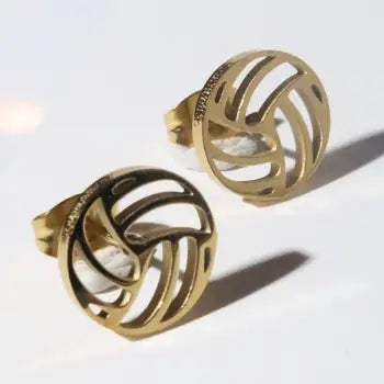 Volleyball Stud Earrings