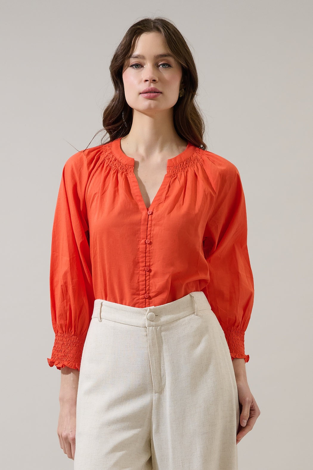 Yamila Long Sleeve Button Down Top