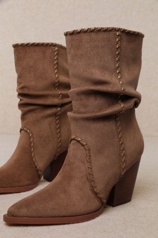 Brown Aria  Slouch Western Boot