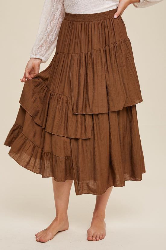 Asymmetrical Layered Maxi Skirt